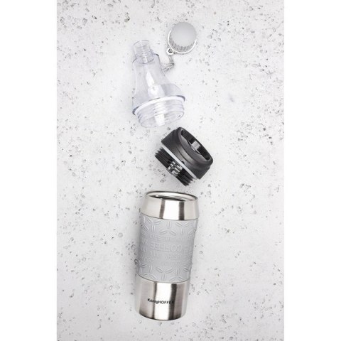 Butelka termiczna kubek 2w1 Konighoffer Troy szara | 350-500 ml Butelka termiczna kubek 2w1 Konighoffer Troy szara | 350-500 ml