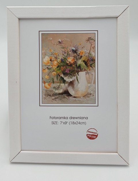 Fotoramka drewniana biała 18 x 24 cm Fotoramka drewniana biała 18 x 24 cm