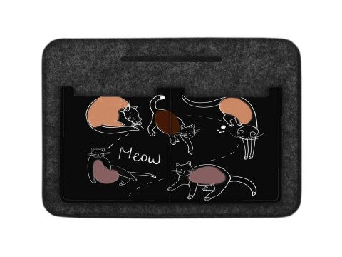 Organizer filcowy do torebki antracyt Cat Game Organizer filcowy do torebki antracyt Cat Game