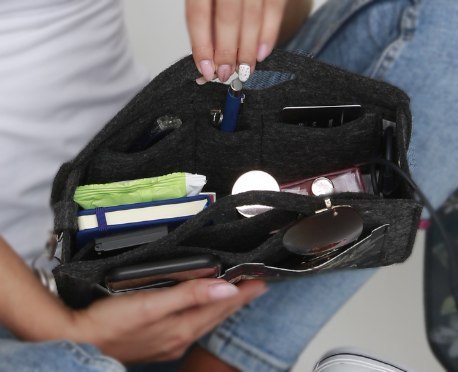 Organizer filcowy do torebki antracyt Fructa Organizer filcowy do torebki antracyt Fructa