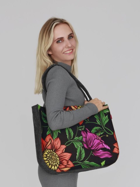 Torba filcowa LADY XL antracyt - Bella Torba filcowa LADY XL antracyt - Bella