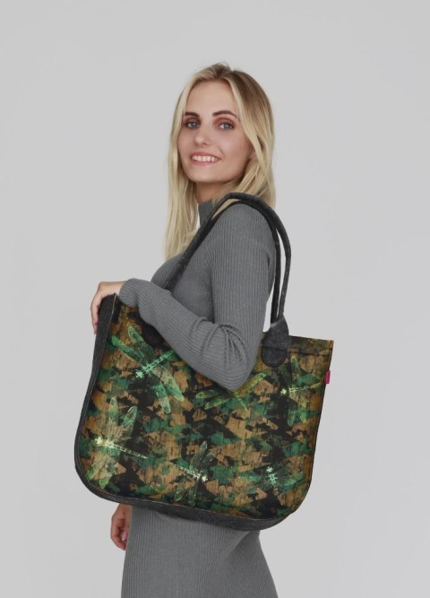 Torba filcowa LADY XL antracyt - Dragon Fly Torba filcowa LADY XL antracyt - Dragon Fly