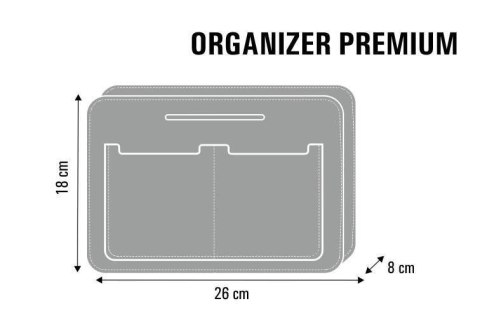 Organizer filcowy do torebki antracyt Perla Organizer filcowy do torebki antracyt Perla