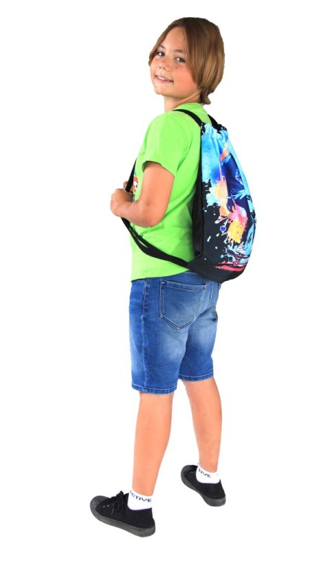Wodoodporny, lekki Worek - Plecak miejski z nadrukiem - Skater Wodoodporny, lekki Worek - Plecak miejski z nadrukiem - Skater