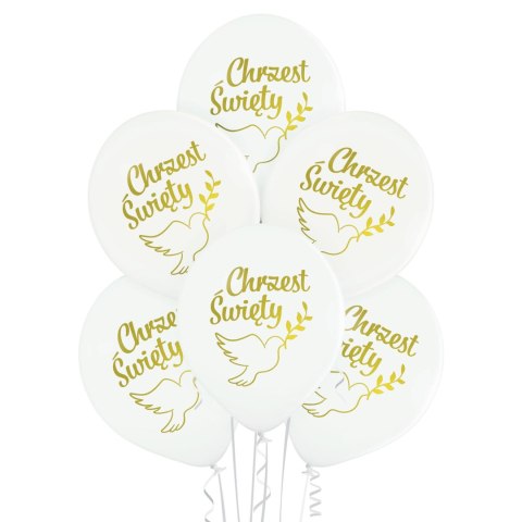 Balony 30cm Chrzest Św. białe 6szt. Balony 30cm Chrzest Św. białe 6szt.