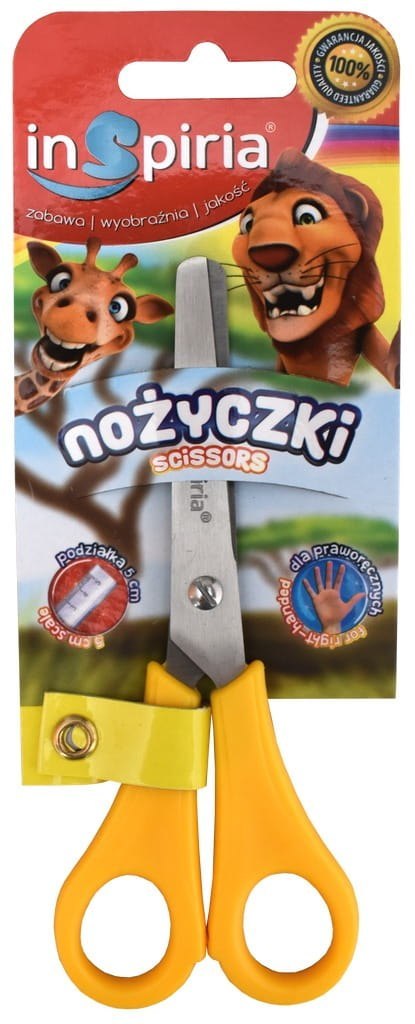 Nożyczki szkolne z podziałką na blistrze 12szt. Nożyczki szkolne z podziałką na blistrze 12szt.