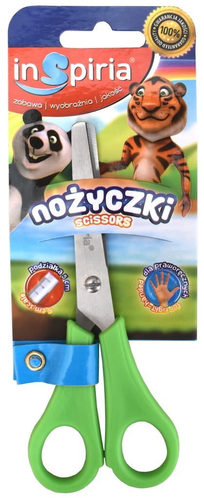 Nożyczki szkolne z podziałką na blistrze 12szt. Nożyczki szkolne z podziałką na blistrze 12szt.