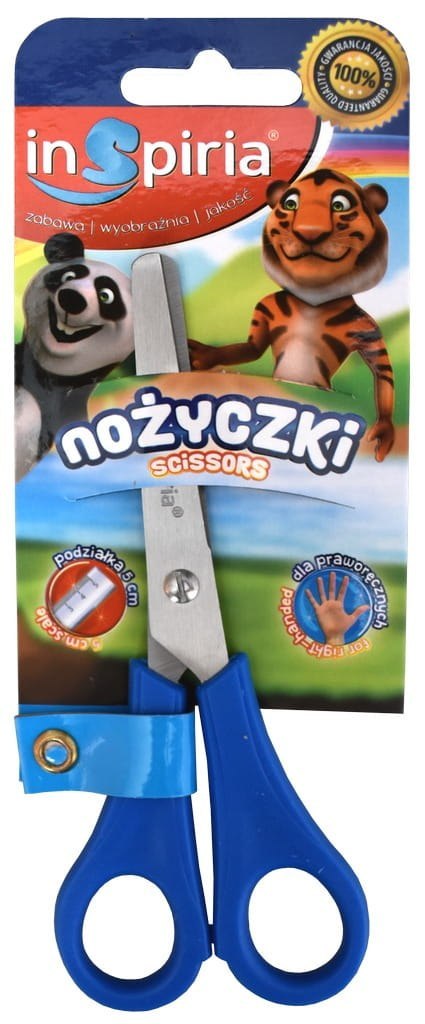 Nożyczki szkolne z podziałką na blistrze 12szt. Nożyczki szkolne z podziałką na blistrze 12szt.