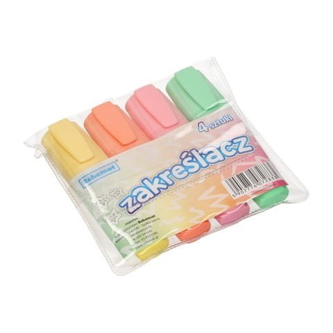 Zakreślacze pastelowe 4 kol. Zakreślacze pastelowe 4 kol.
