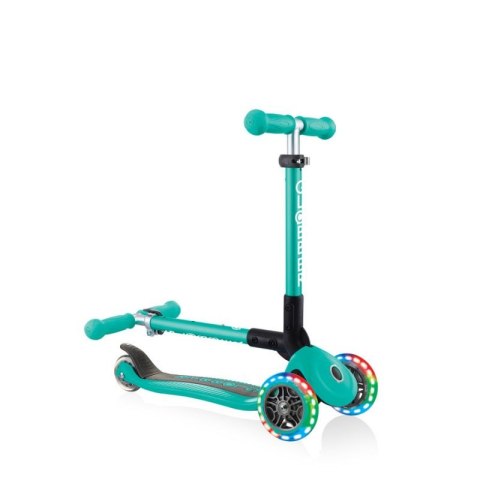 Hulajnoga 3-kołowa Globber Foldable Lights Emerald Green Jr 437-107 Hulajnoga 3-kołowa Globber Foldable Lights Emerald Green Jr 437-107