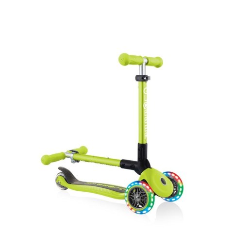 Hulajnoga 3-kołowa Globber Foldable Lights Lime Green Jr 437-106 Hulajnoga 3-kołowa Globber Foldable Lights Lime Green Jr 437-106