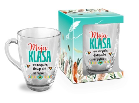 Kubek szklany baryłka 350ml moja klasa wie wszystko... Kubek szklany baryłka 350ml moja klasa wie wszystko...