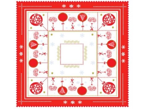 Serwetka Boże Narodzenie bombka 70 x 70 cm Serwetka Boże Narodzenie bombka 70 x 70 cm