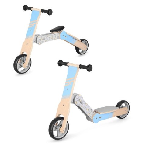 Rowerek biegowy i hulajnoga dziecięca 2w1 Spokey WOO-RIDE MULTI 940906 niebieski Rowerek biegowy i hulajnoga dziecięca 2w1 Spokey WOO-RIDE MULTI 940906 niebieski