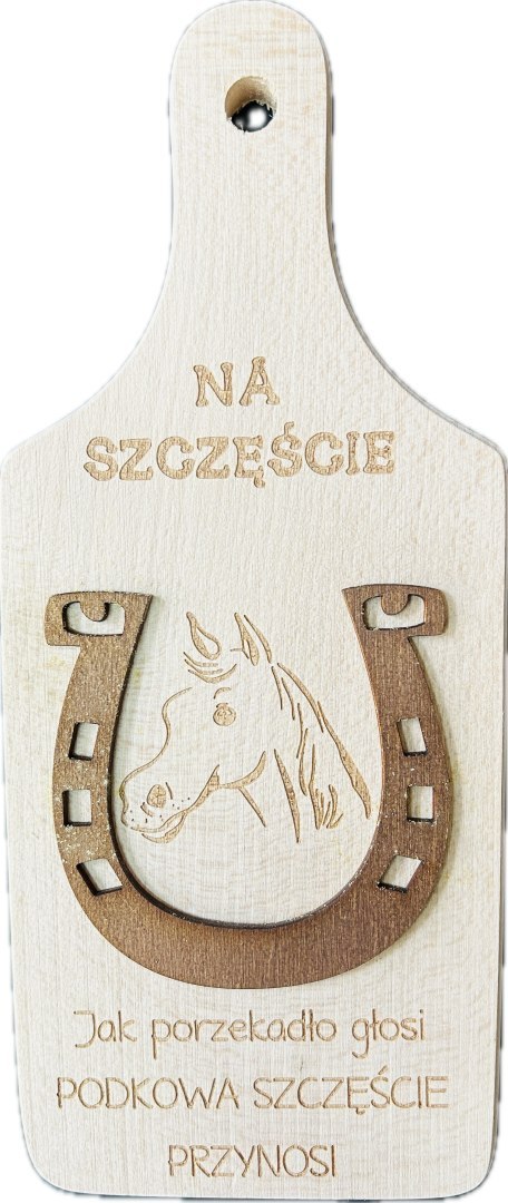 Deska D12 podkowa drewniana na szczęście 28 x 12 / P170 Deska D12 podkowa drewniana na szczęście 28 x 12 / P170