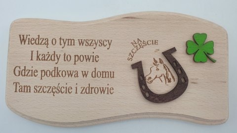 Deska fala ''podkowa na szczęście'' 19,5 x 10 cm. / P-5 Deska fala ''podkowa na szczęście'' 19,5 x 10 cm. / P-5