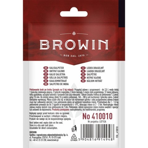 Saletra potasowa do peklowania mięs 20g SAL Saletra potasowa do peklowania mięs 20g SAL