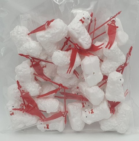 Baranek leżący / owieczka plastikowy 20szt Baranek leżący / owieczka plastikowy 20szt