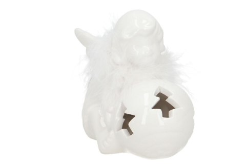 Figurka 4szt. ceramiczna anioł z LED ,8x11,5cm Figurka 4szt. ceramiczna anioł z LED ,8x11,5cm