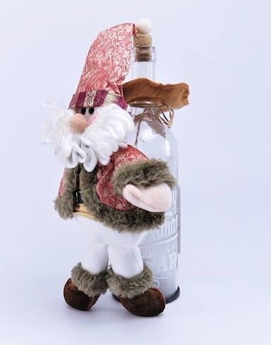 Mikołaj dekoracja na butelkę dł. 15 cm 493669 Mikołaj dekoracja na butelkę dł. 15 cm 493669