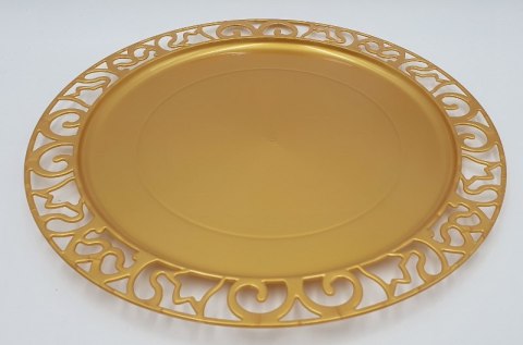 Talerz plastikowy fi-300 szłoty ażur 4szt 34-55 Talerz plastikowy fi-300 szłoty ażur 4szt 34-55