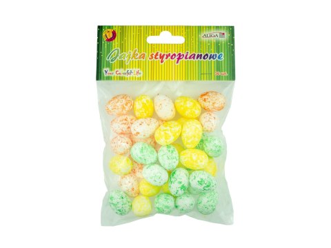Jajka styropianowe kolorowe nakrapiane, wys. 2,5 cm 36 szt. | WPJ-7484 Jajka styropianowe kolorowe nakrapiane, wys. 2,5 cm 36 szt. | WPJ-7484