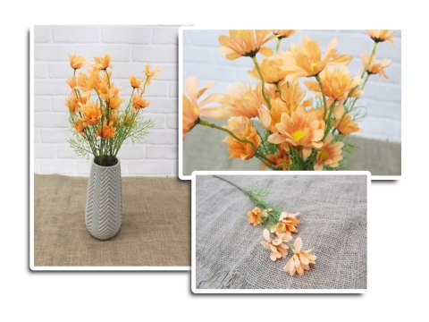Kwiat 10szt sztuczny stokrotka 5-kwiatowa średnia 6 cm na jednej łodydze 60 cm - mix kolorów Kwiat 10szt sztuczny stokrotka 5-kwiatowa średnia 6 cm na jednej łodydze 60 cm - mix kolorów