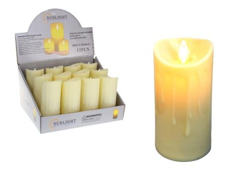 Świeca led z ruchomym płomieniem 8x6 cm -12 szt AE-966011 Świeca led z ruchomym płomieniem 8x6 cm -12 szt AE-966011