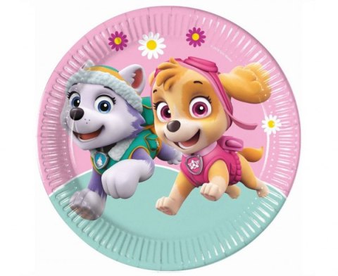 Talerzyki papierowe Paw Patrol Skye & Everest 23cm 8szt. (plastic-free) | 93442 Talerzyki papierowe Paw Patrol Skye & Everest 23cm 8szt. (plastic-free) | 93442