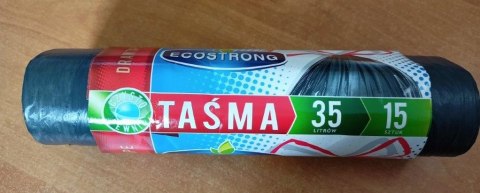 Worki na śmieci z taśmą ściągającą 35l 15szt. Worki na śmieci z taśmą ściągającą 35l 15szt.
