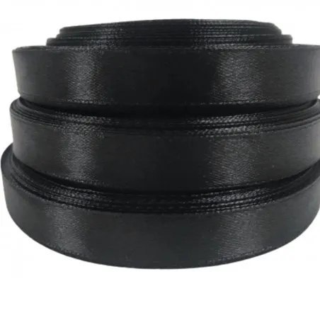 Wstążka satynowa czarna 12 mm x 32m 4szt. | AX12-54 Wstążka satynowa czarna 12 mm x 32m 4szt. | AX12-54
