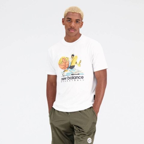 Koszulka New Balance Hoops Cotton Jersey Short Wt M MT31589WT Koszulka New Balance Hoops Cotton Jersey Short Wt M MT31589WT