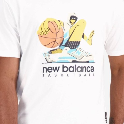 Koszulka New Balance Hoops Cotton Jersey Short Wt M MT31589WT Koszulka New Balance Hoops Cotton Jersey Short Wt M MT31589WT
