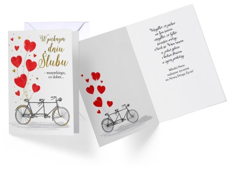 Karnet ŚLUB W pięknym dniu Ślubu | PP-1962 Karnet ŚLUB W pięknym dniu Ślubu | PP-1962
