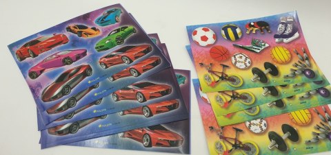 Naklejki auta / sport 25 kartek Naklejki auta / sport 25 kartek