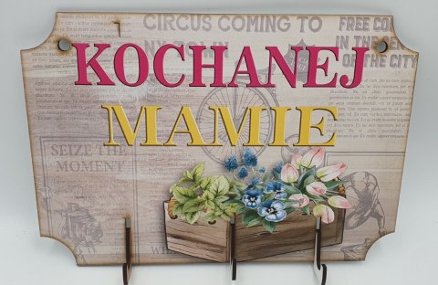 Wieszak ścienny 28x19,5cm KOCHANEJ MAMIE Wieszak ścienny 28x19,5cm KOCHANEJ MAMIE