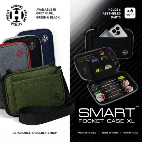 Pokrowiec na rzutki Harrows Smart Case 6 XL SmartcaseXL grey/red Pokrowiec na rzutki Harrows Smart Case 6 XL SmartcaseXL grey/red