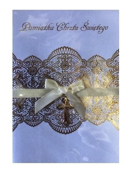 Karnet Chrzest B6 Premium złote + koperta Karnet Chrzest B6 Premium złote + koperta