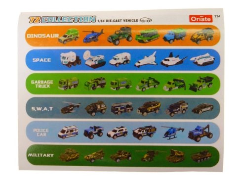 Pojazd metalowy 1:64 mix 8x4x4cm Pojazd metalowy 1:64 mix 8x4x4cm
