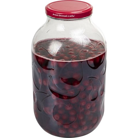Słoik 5l z ornamentem fi100 zakrętka bordo 4szt Słoik 5l z ornamentem fi100 zakrętka bordo 4szt
