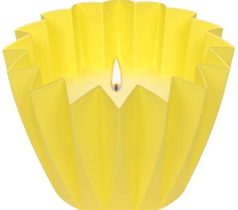 Świeca lampion ogrodowy aromat żółta Świeca lampion ogrodowy aromat żółta