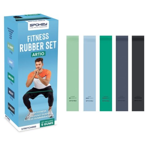 Zestaw gum fitness Spokey Artio SPK-943618 Zestaw gum fitness Spokey Artio SPK-943618