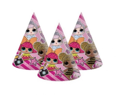 Czapeczki papierowe LOL Glitterati 6szt. | 90865 Czapeczki papierowe LOL Glitterati 6szt. | 90865