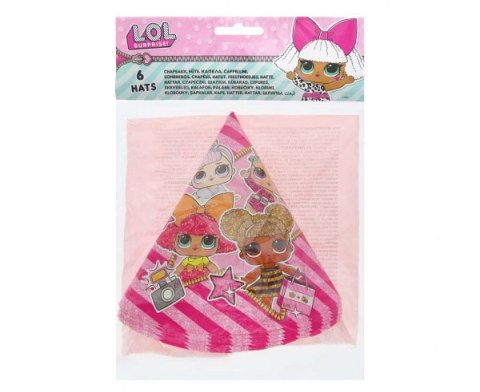 Czapeczki papierowe LOL Glitterati 6szt. | 90865 Czapeczki papierowe LOL Glitterati 6szt. | 90865