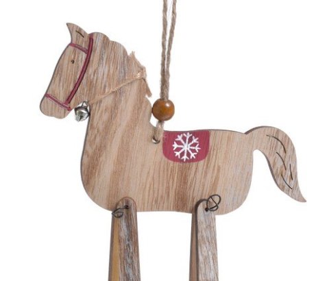 Drewniana zawieszka konik 15cm | HGM-08504 Drewniana zawieszka konik 15cm | HGM-08504