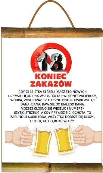 Dyplom urodzinowy dla Pana 18-nastka Dyplom urodzinowy dla Pana 18-nastka
