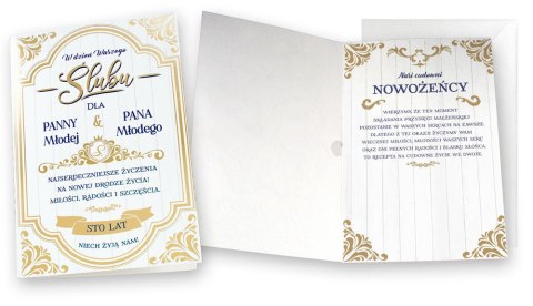 Karnet z muzyką "Marsz weselny" Felixa Mendelssohna-Bartholdy'ego Ślub | MP-0030 Karnet z muzyką "Marsz weselny" Felixa Mendelssohna-Bartholdy'ego Ślub | MP-0030
