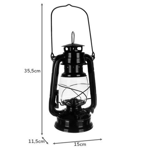 Lampa naftowa 24cm czarna | 20683 Lampa naftowa 24cm czarna | 20683