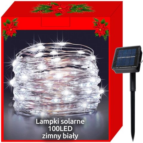Lampki solarne choinkowe 100 LED wew/zew druciki | 11395 Lampki solarne choinkowe 100 LED wew/zew druciki | 11395