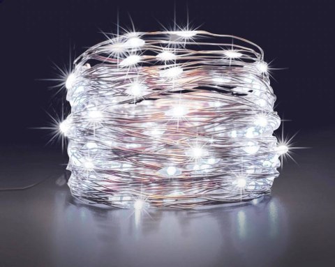 Lampki solarne choinkowe 100 LED wew/zew druciki | 11395 Lampki solarne choinkowe 100 LED wew/zew druciki | 11395